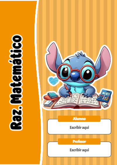 Portada de Stitch de Raz. Matemático Editable para Imprimir Gratis