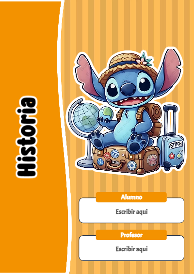 Portada de Stitch de Stitch de Historia Editable para Imprimir Gratis