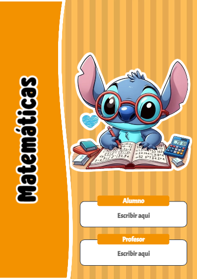 Portada de Stitch de Stitch de Matemáticas Editable para Imprimir Gratis