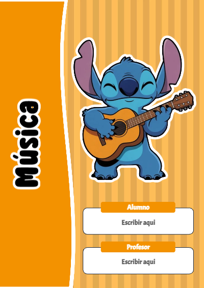 Portada de Stitch de Stitch de Stitch de Música Editable para Imprimir Gratis