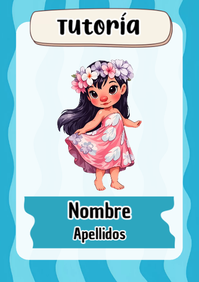 Portada de Stitch de Tutoría Editable para Imprimir Gratis