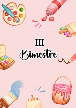 Portada de Tercer 3er bimestre para cuaderno con estilo creativo - versión premium para imprimir