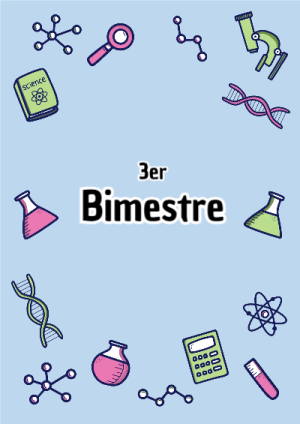 Portada de Tercer 3er bimestre para cuaderno llamativa y bonita - ideal para el nuevo año escolar