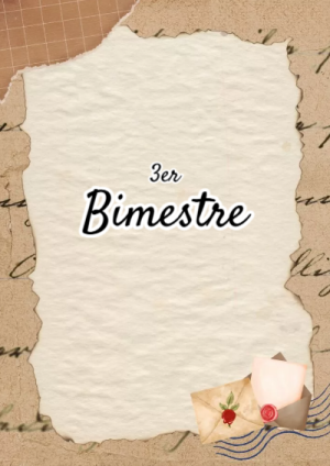 Portada de Tercer 3er bimestre para cuaderno llamativa y bonita - para el regreso a clases
