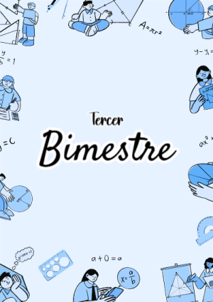 Portada de Tercer 3er bimestre para cuaderno llamativa y bonita - diseño exclusivo y original