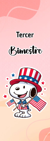 Portada de Tercer Bimestre con snoopy Editable para Imprimir Gratis