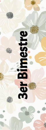 Portada de Tercer Bimestre de Flores para cuaderno colorida y creativa - para todas las edades y grados