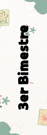 Portada de Tercer Bimestre de Tercer Bimestre de Hojas para cuaderno con diseño bonito - ideal para cuadernos de espiral