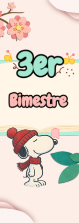 Portada de Tercer Bimestre de Tercer Bimestre de snoopy para cuaderno escolar creativa - disponible para descarga gratuita