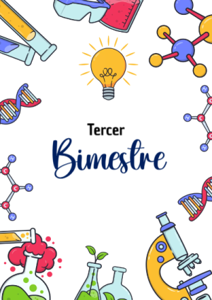 Portada de Tercer Bimestre para cuaderno escolar creativa - versión premium para imprimir