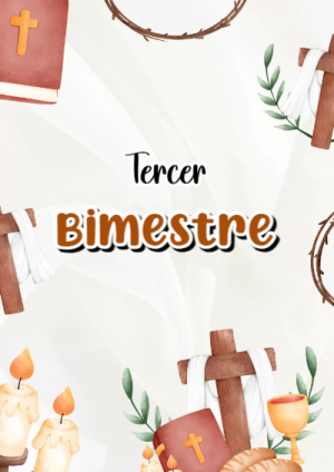 Portada de Tercer Bimestre para cuaderno ideal para niños - para el regreso a clases