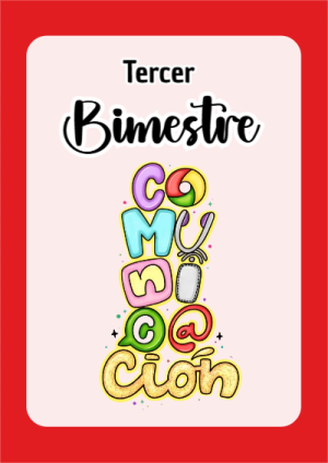 Portada de Tercer Bimestre para cuaderno fácil de imprimir - ideal para el nuevo año escolar