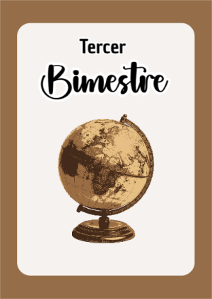 Portada de Tercer Bimestre para cuaderno fácil de imprimir - para personalizar tus materias