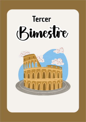 Portada de Tercer Bimestre para cuaderno con diseño escolar - disponible para descarga gratuita