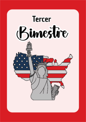 Portada de Tercer Bimestre para cuaderno llamativa y bonita - para el regreso a clases
