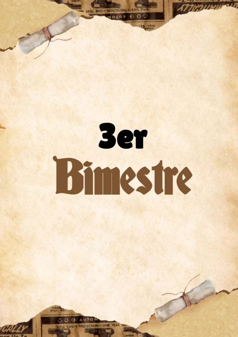 Portada de Tercer Bimestre para cuaderno para primaria - para el regreso a clases