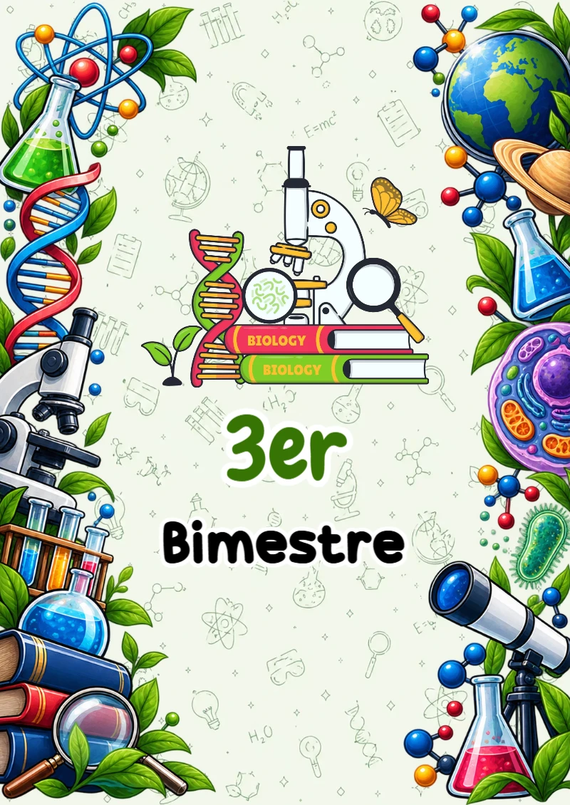 Portada de Tercer Bimestre para cuaderno para clases - para todas las edades y grados