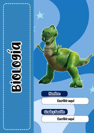 Portada de Toy Story de Biología Editable para Imprimir Gratis