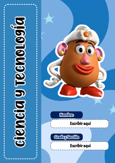 Portada de Toy Story de Ciencia y Tecnología Editable para Imprimir Gratis
