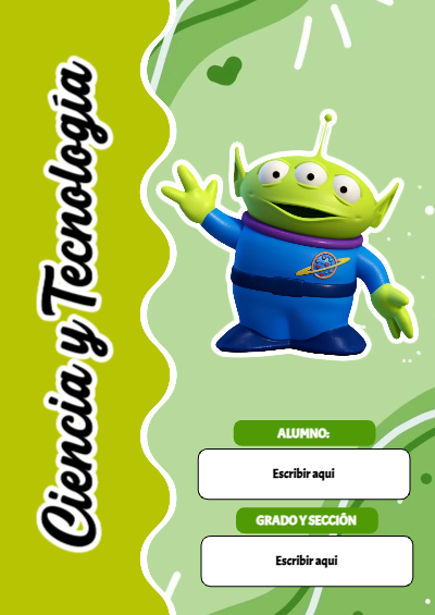 Portada de Toy Story de Ciencia y Tecnología Editable para Imprimir Gratis