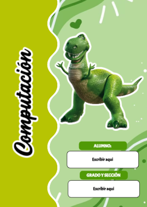 Portada de Toy Story de Computación para cuaderno para niños de primaria - ideal para el nuevo año escolar