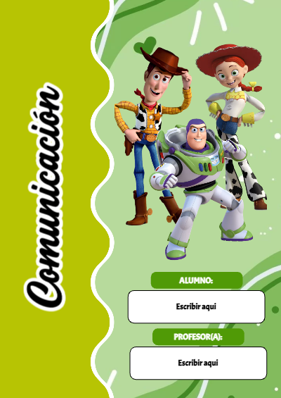 Portada de Toy Story de Comunicación Editable para Imprimir Gratis