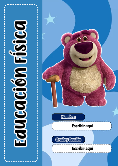 Portada de Toy Story de Educación Física Editable para Imprimir Gratis