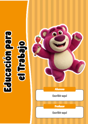 Portada de Toy Story de Educación para el Trabajo para cuaderno escolar para imprimir gratis - creación especial de Mini Canva