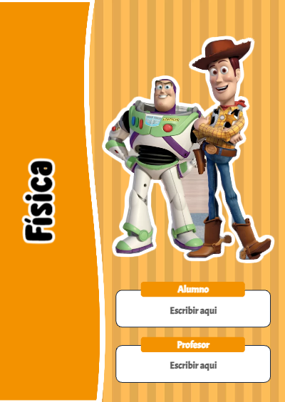 Portada de Toy Story de Física para cuaderno para niños de primaria - estilo único para estudiantes