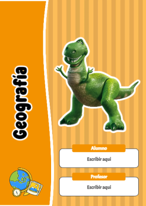 Portada de Toy Story de Geografía para cuaderno escolar para imprimir gratis - disponible para descarga gratuita