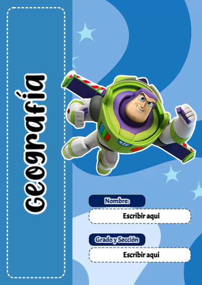 Portada de Toy Story de Geografía Editable para Imprimir Gratis