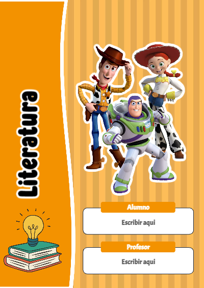 Portada de Toy Story de Literatura para cuaderno para primaria - diseño exclusivo y original
