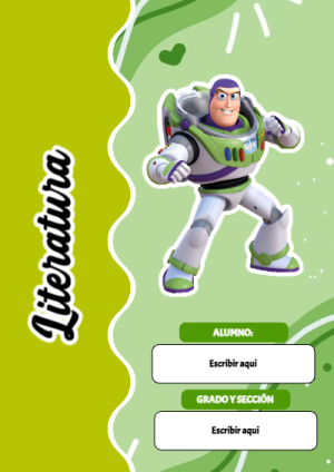 Portada de Toy Story de Literatura para cuaderno llamativa y bonita - perfecto para organizar tus apuntes