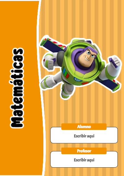 Portada de Toy Story de Matemáticas Editable para Imprimir Gratis