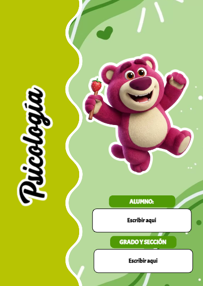 Portada de Toy Story de Psicología Editable para Imprimir Gratis
