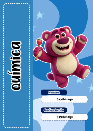 Portada de Toy Story de Química para cuaderno lista para imprimir en A4 - ideal para cuadernos de espiral