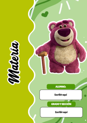 Portada de Toy Story de Química para cuaderno en tamaño A4 - con colores vivos y llamativos