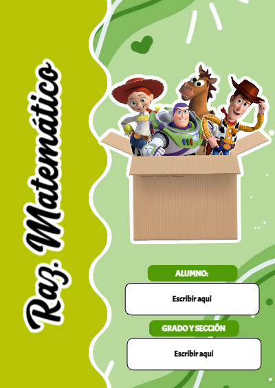 Portada de Toy Story de Raz. Matemático Editable para Imprimir Gratis