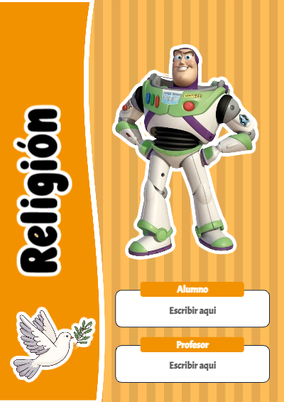 Portada de Toy Story de Religión Editable para Imprimir Gratis
