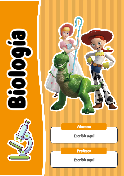 Portada de Toy Story de Toy Story de Biología Editable para Imprimir Gratis