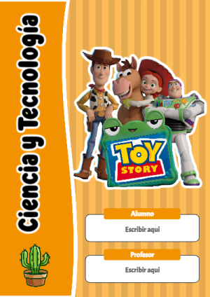 Portada de Toy Story de Toy Story de Ciencia y Tecnología para cuaderno para clases - tendencia educativa 2026