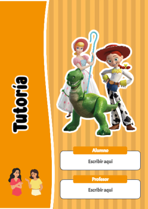 Portada de Toy Story de Tutoría para cuaderno para primaria - diseño exclusivo y original