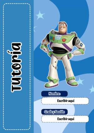 Portada de Toy Story de Tutoría para cuaderno en tamaño A4 - ideal para cuadernos de espiral