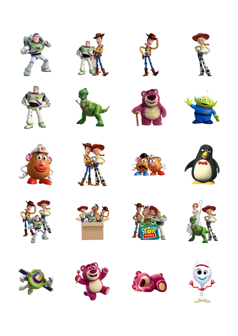 Stickers de TOY STORY para Imprimir Gratis y Editar (Diseño 2) para imprimir y recortar gratis - para todas las edades y grados