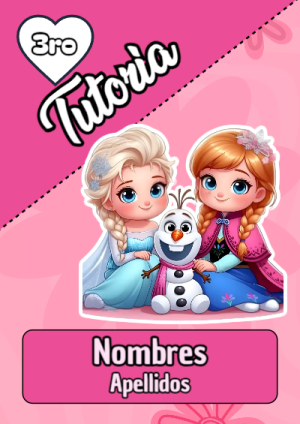 Portada de tutoria con princesas de disney para cuaderno decorativa y bonita - tendencia educativa 2026