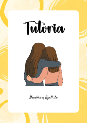 Portada de Tutoria para cuaderno con diseño escolar - para todas las edades y grados