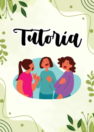 Portada de Tutoría para cuaderno llamativa y bonita - formato digital listo para usar