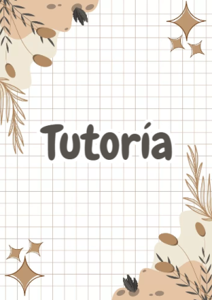 Portada de Tutoría para cuaderno para clases - para personalizar tus materias