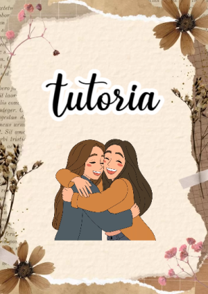 Portada de Tutoría para cuaderno bonita para imprimir - diseño escolar moderno