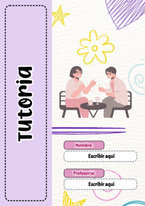 Portada de tutoria para cuaderno decorativa y bonita - ideal para cuadernos de espiral